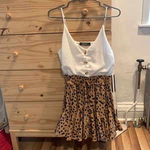 Leopard print size medium romper.